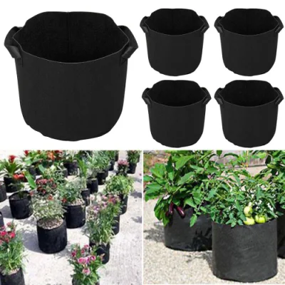 Sacs carrés de culture de tomates/légumes/fleurs de haute qualité Eco 5 gallons sac de culture de plantes de pépinière Non tissé biodégradable