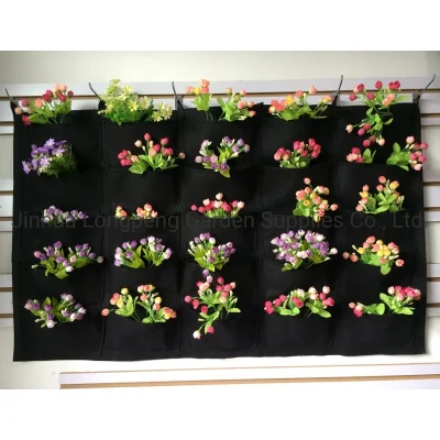 Jardinière murale verticale à suspendre à 25 poches, pots de jardin et jardinières à décoration verticale