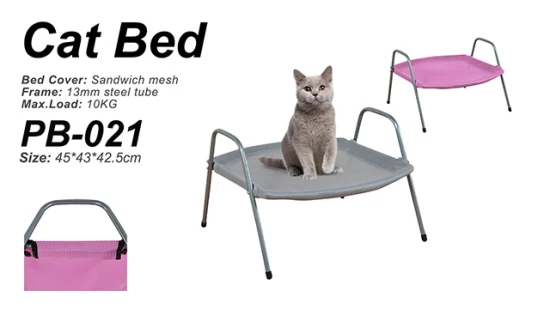 Tissu en polyester durable traversin lit de chien surélevé de luxe propre chat pour animaux de compagnie lit de chien surélevé